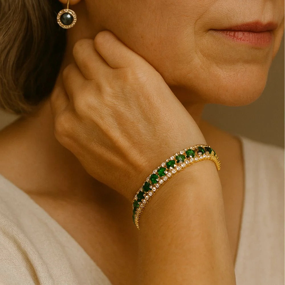 Golden Emerald Bracelet