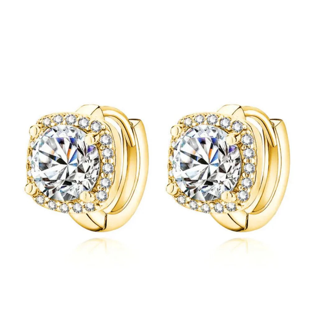 Gold Nadine Square Earrings
