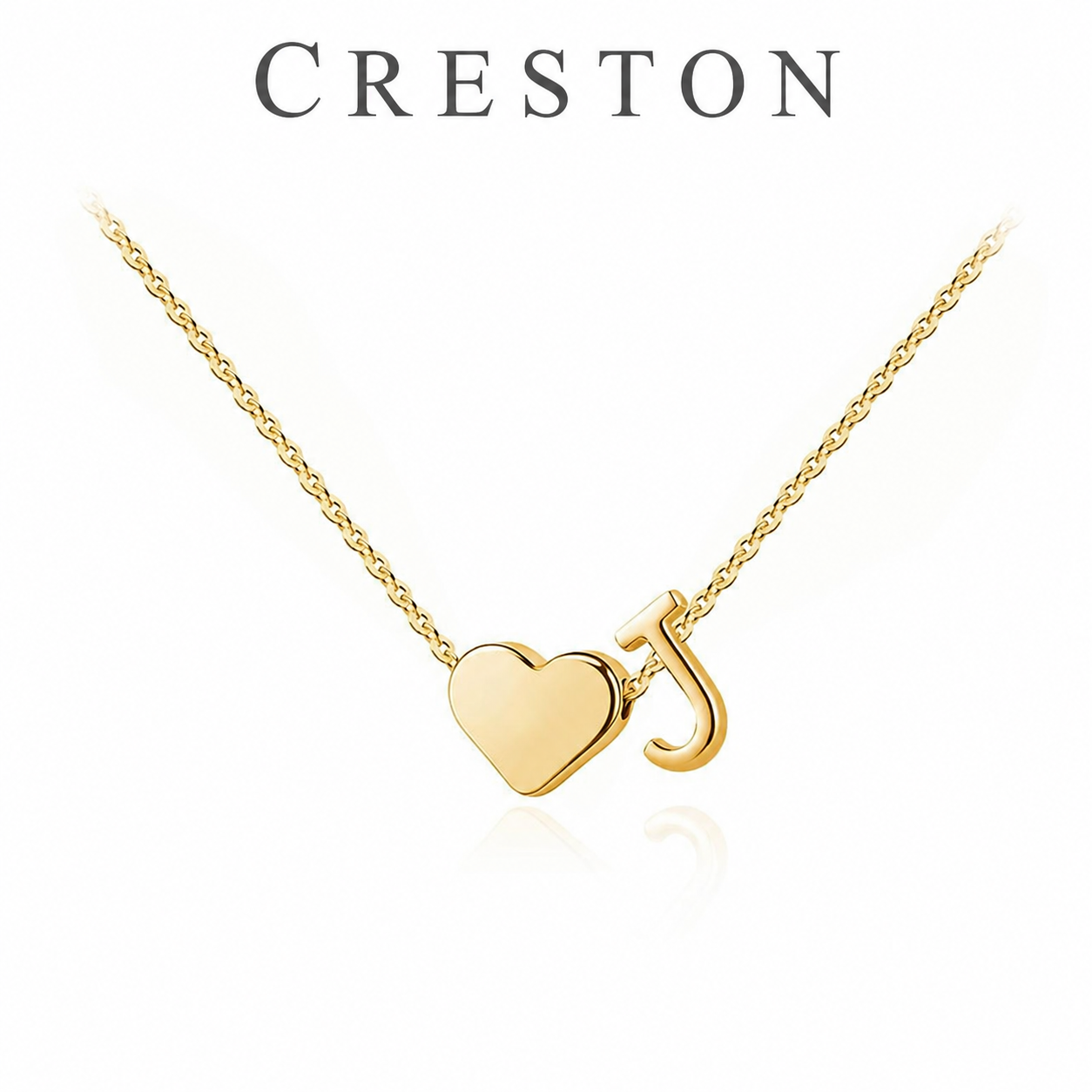 Gold Heart Initial Necklaces for Women Girls, Dainty Pendant Necklace