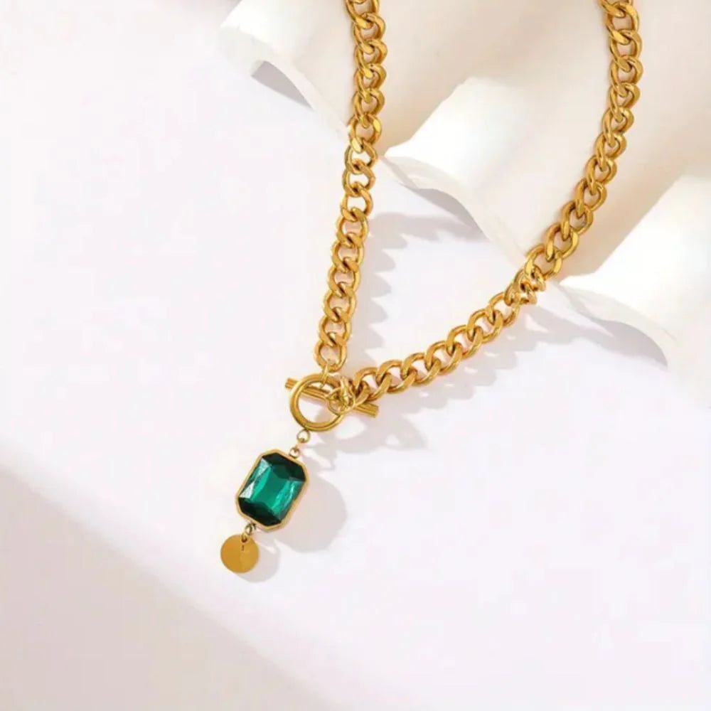 Emerald Pendant Necklace