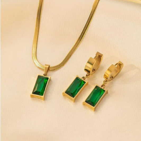 Iselotte Verdain Emerald Jewelry Set