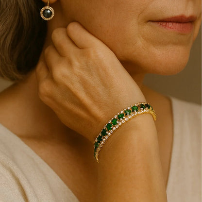 Golden Emerald Bracelet
