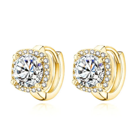 Gold Nadine Square Earrings